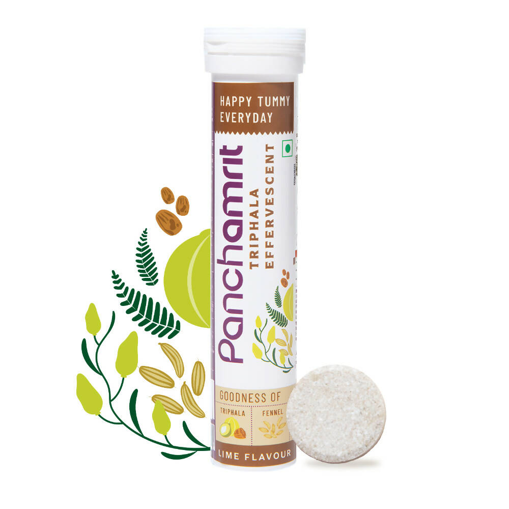 Panchamrit Triphala Effervescent Tablets-Lime Flavor - Distacart