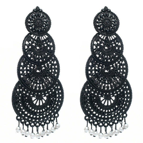 Mominos Fashion Johar Kamal Women's Latest Design Black Color Earrings - Distacart