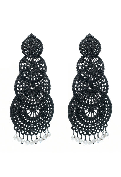 Mominos Fashion Johar Kamal Women's Latest Design Black Color Earrings - Distacart