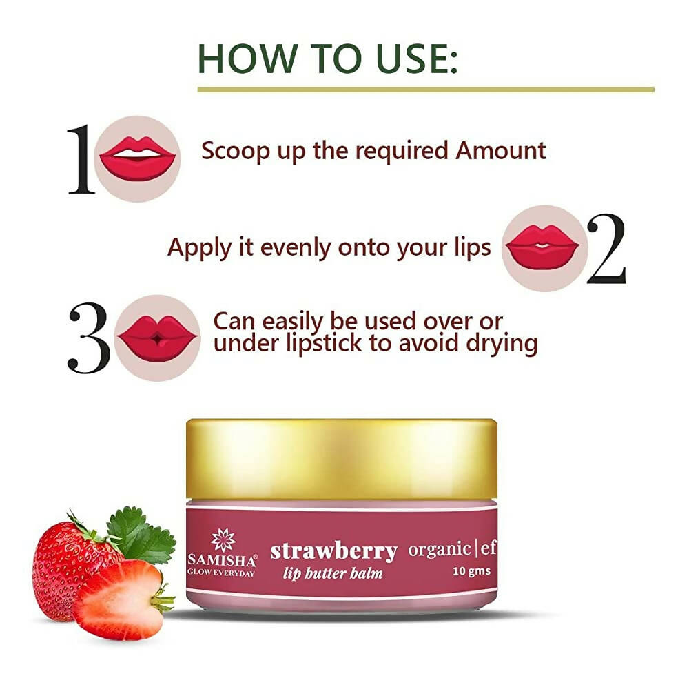 Samisha Organic Strawberry Lip Balm - Distacart