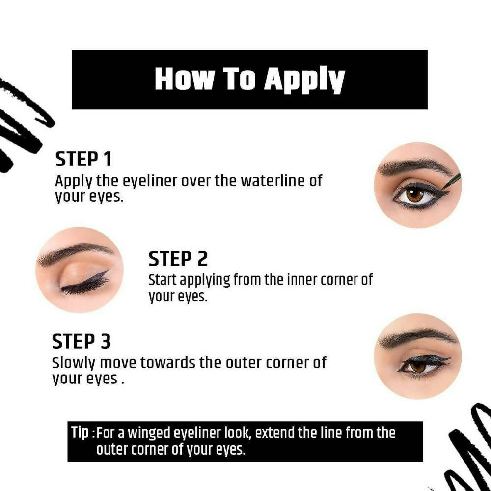 Insight Cosmetics Shiny Waterproof Eyeliner - Black - Distacart