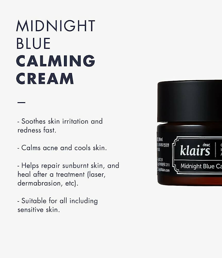 Dear Klairs Midnight Blue Calming Cream - Distacart