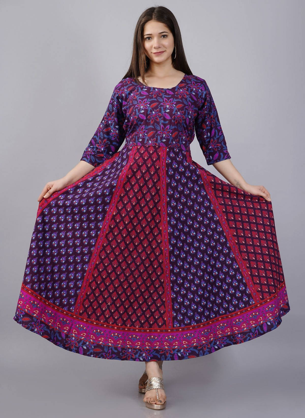 Vamika Multicolor Cotton Printed Party/Casual Wear Kurti (GAM24K)