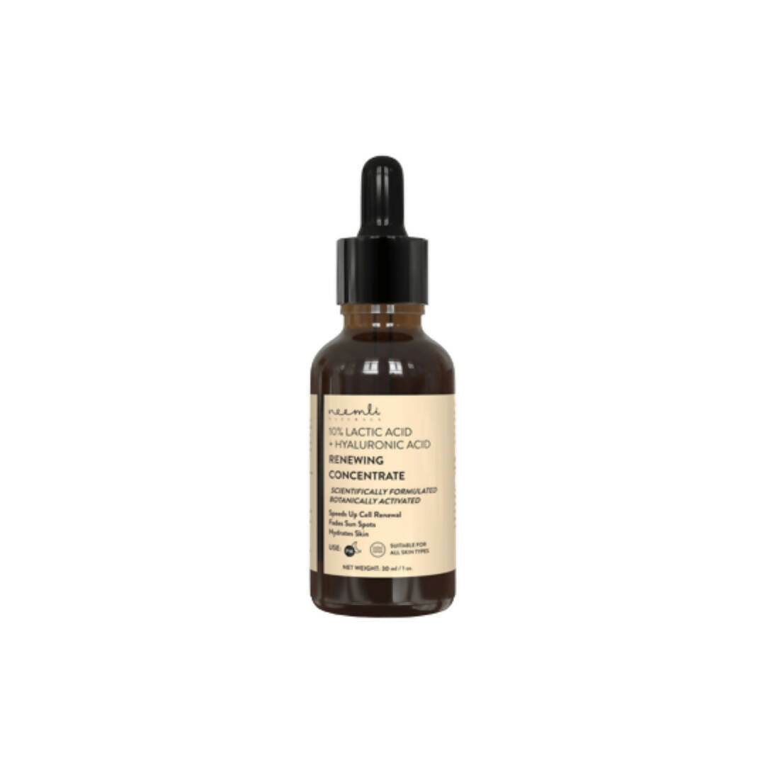 Neemli Naturals 10% Lactic Acid + Hyaluronic Acid Renewing Concentrate - Distacart