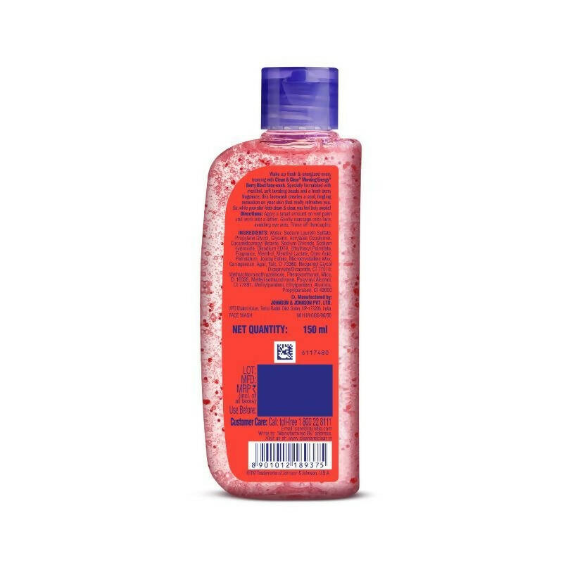 Clean & Clear Morning Energy Berry Blast Face Wash - Distacart