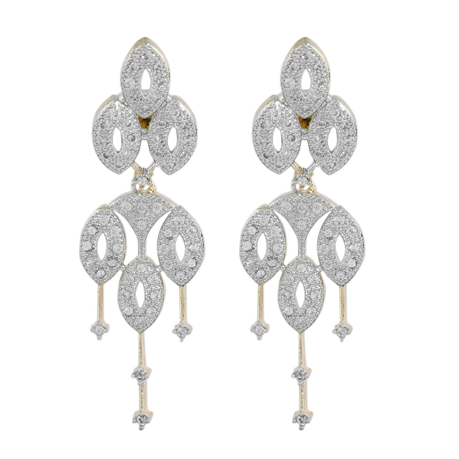 Rhodium-Plated Alloy Designer Ad Choker Necklace Set - The Pari - Distacart