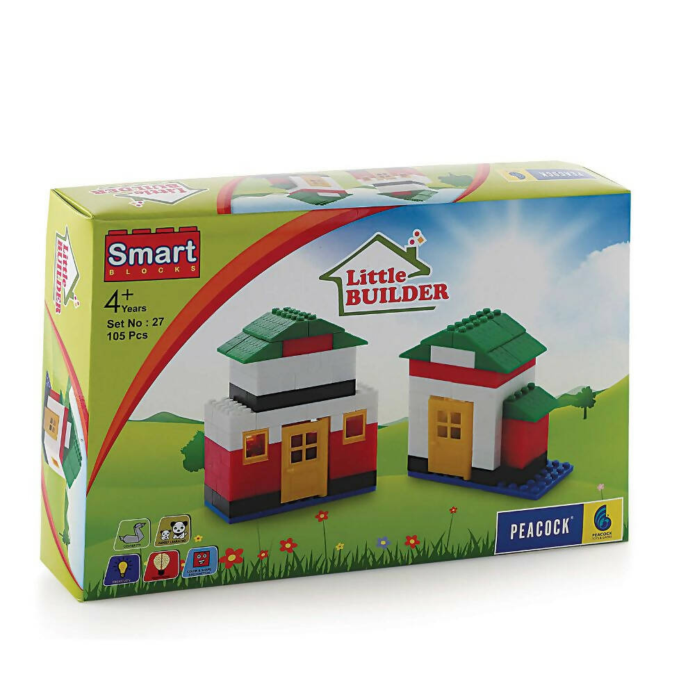 Peacock Little Builder Educational & Learning Building Blocks Toy Set For Kids - Distacart