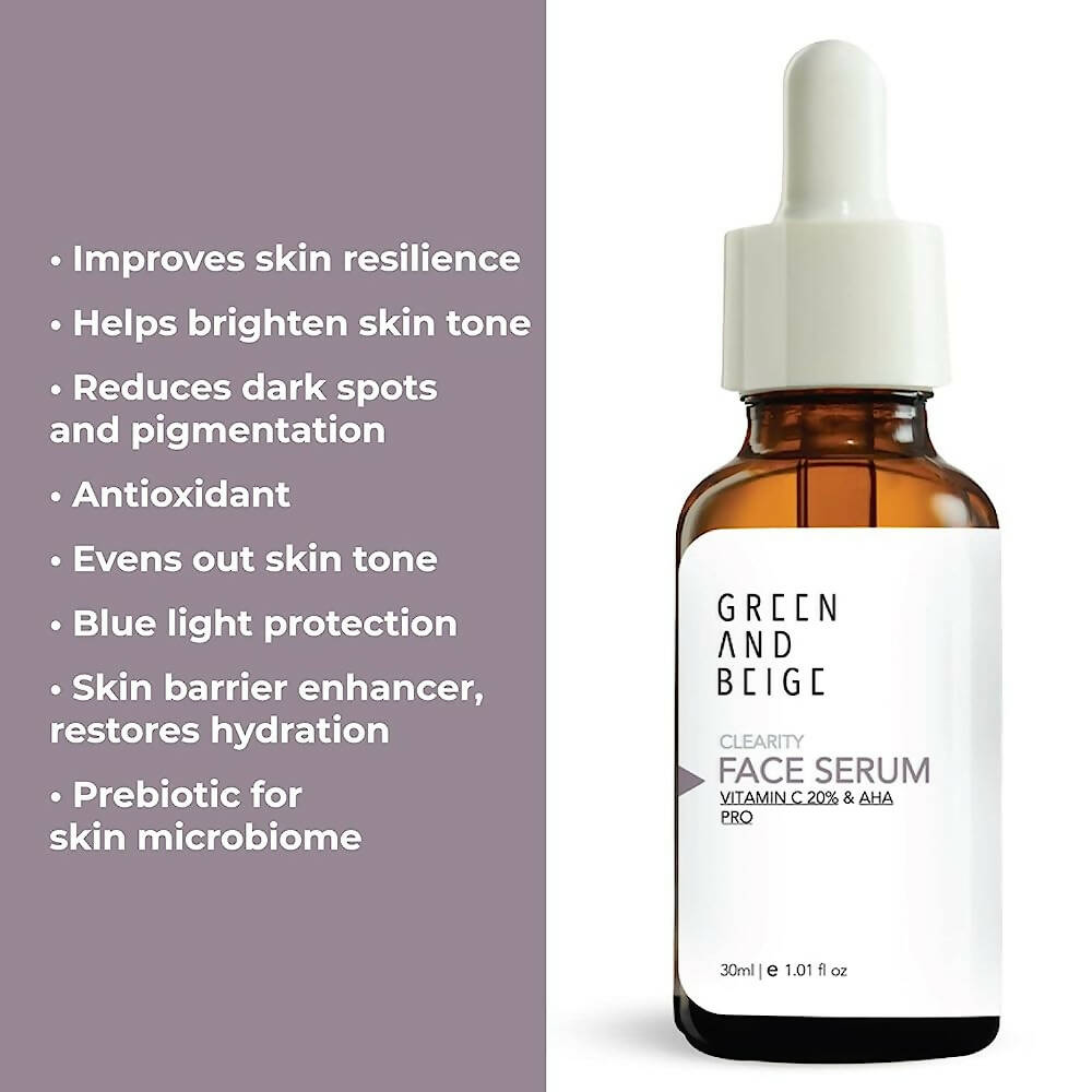 Green And Beige Vitamin C and AHA Pro Face Serum - Distacart