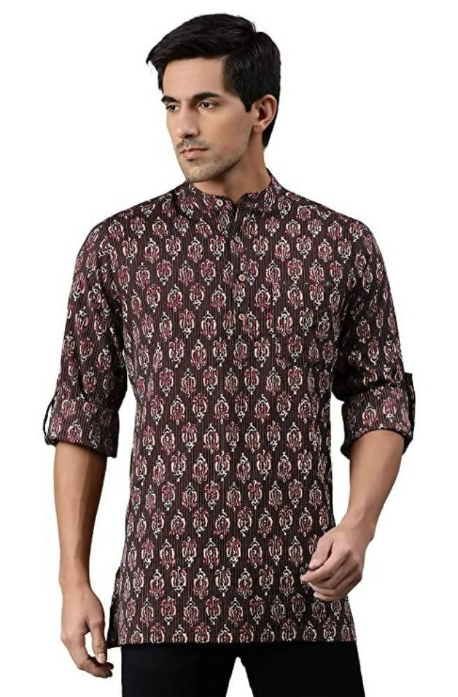 Janasya Men's Brown Cotton Kurta - Distacart