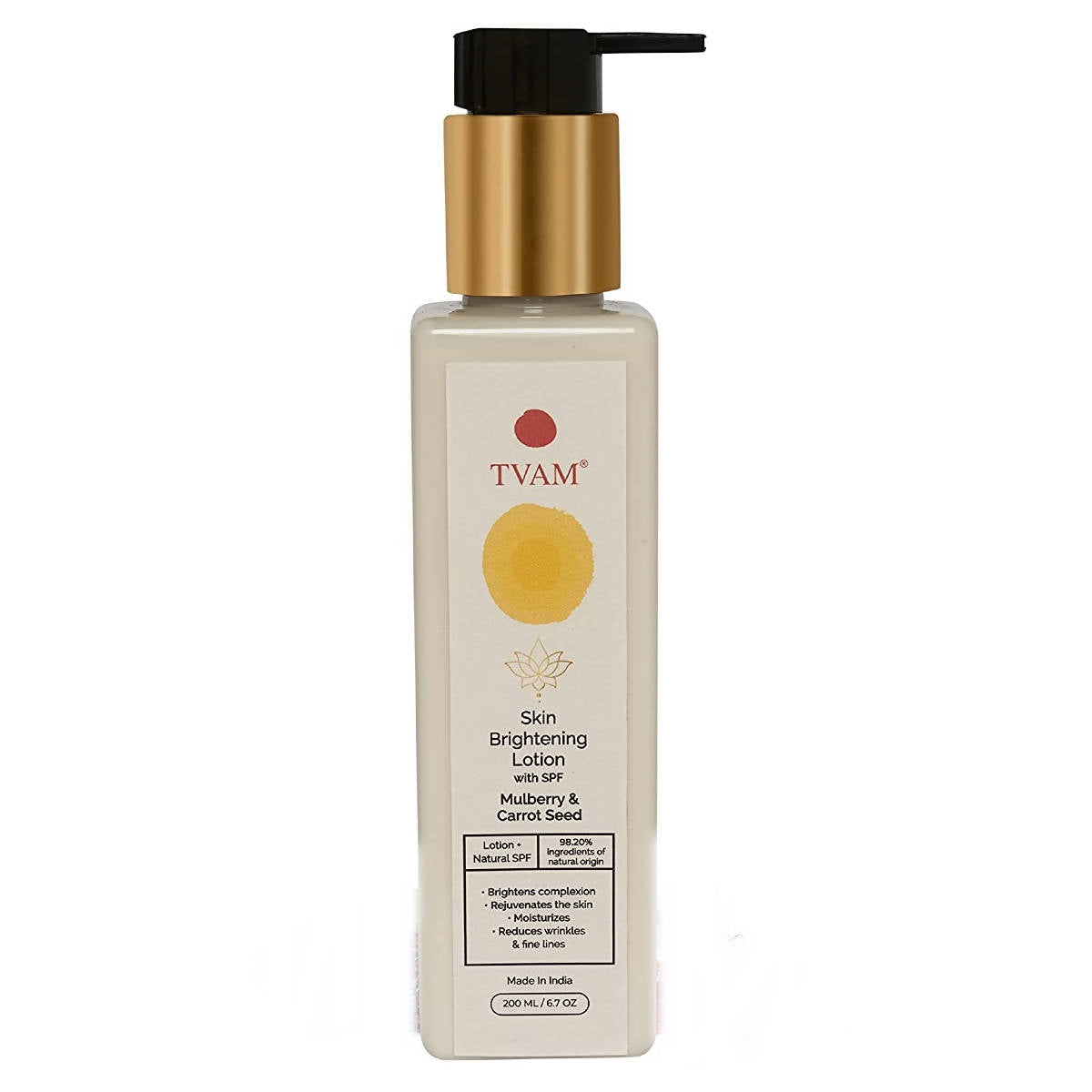 Tvam Mulberry & Carrot Seed Skin Brightening Lotion With SPF - Distacart