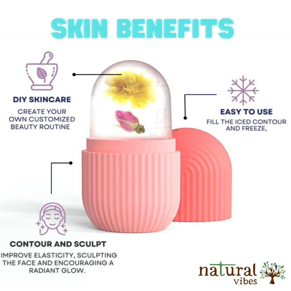 Natural Vibes Ice Facial Roller for Face, Neck and Under Eye - Distacart