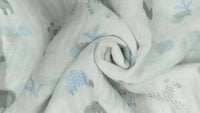 Thumbnail for Kindermum Organic Cotton Muslin Swaddle Blanket 100 Cm X 100 Cm - Set Of 2 - Jungle Safari And Tiny Animals - Distacart