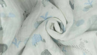 Thumbnail for Kindermum Organic Cotton Muslin Swaddle Blanket 100 Cm X 100 Cm - Set Of 2 - Jungle Safari And Tiny Animals - Distacart