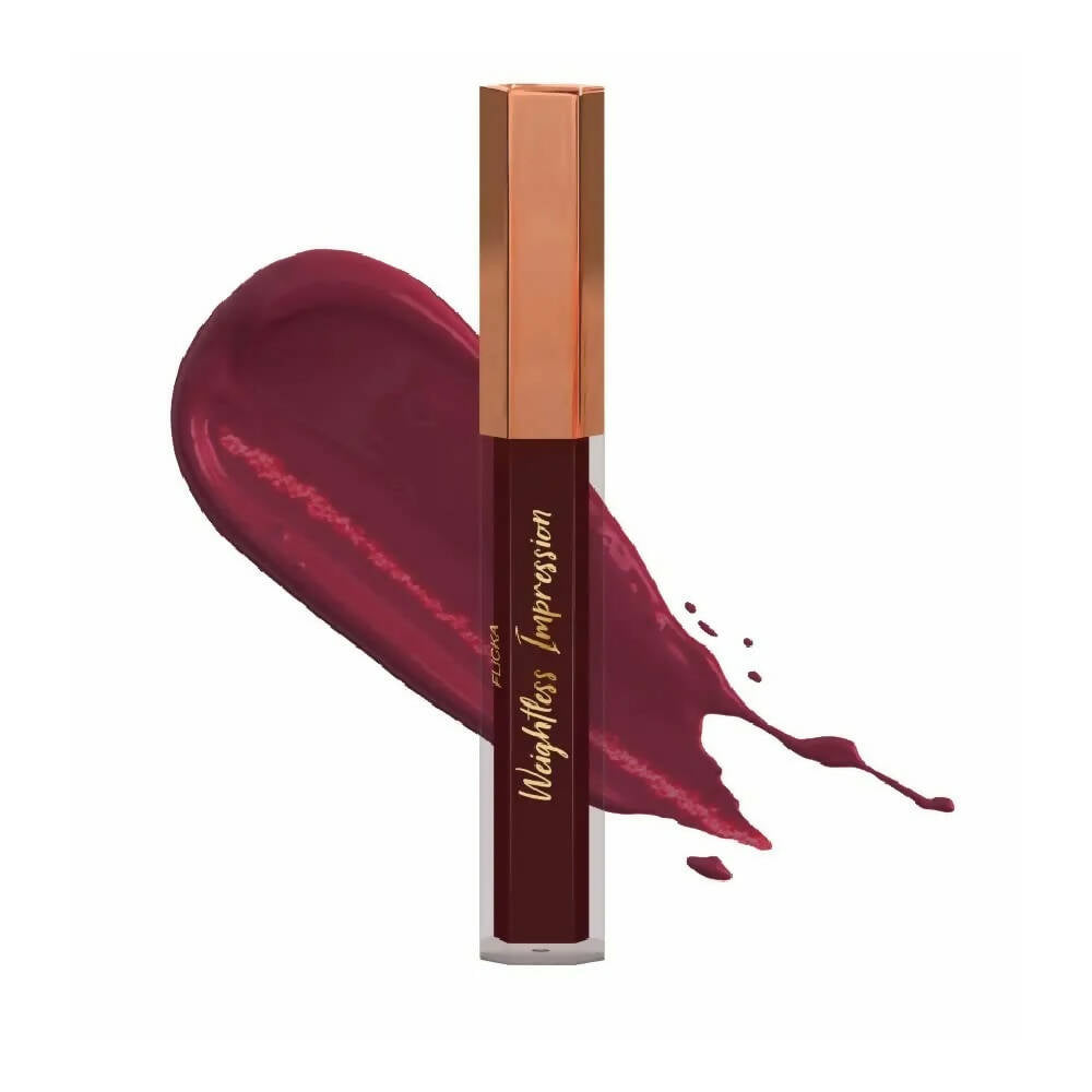 FLiCKA Weightless Impression 05 May - Maroon Matte Finish Liquid Lipstick - Distacart