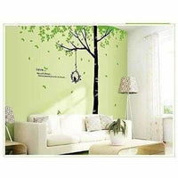 Thumbnail for StylishWalls PVC Vinyl Self-Adhesive Calm Green Trees Nature Wall Stickers for Bedroom (Large, 220 x 200 cm) - Distacart
