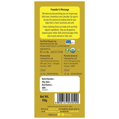 Timios Multigrain Cumin Teething Sticks For Toddlers 150 gm