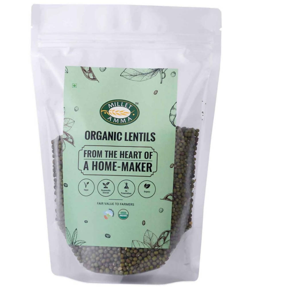 Millet Amma Organic Green Gram Dal Whole - Distacart