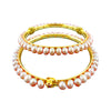 J Pearls Peach Pearl Bangles - Real Pearl Jewelry - Distacart