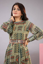 Thumbnail for Juniper Women Green Chiffon Printed Maxi Dress - Distacart