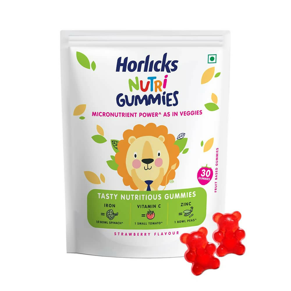 Horlicks Nutri Gummies for Kids - Strawberry Flavor - Distacart