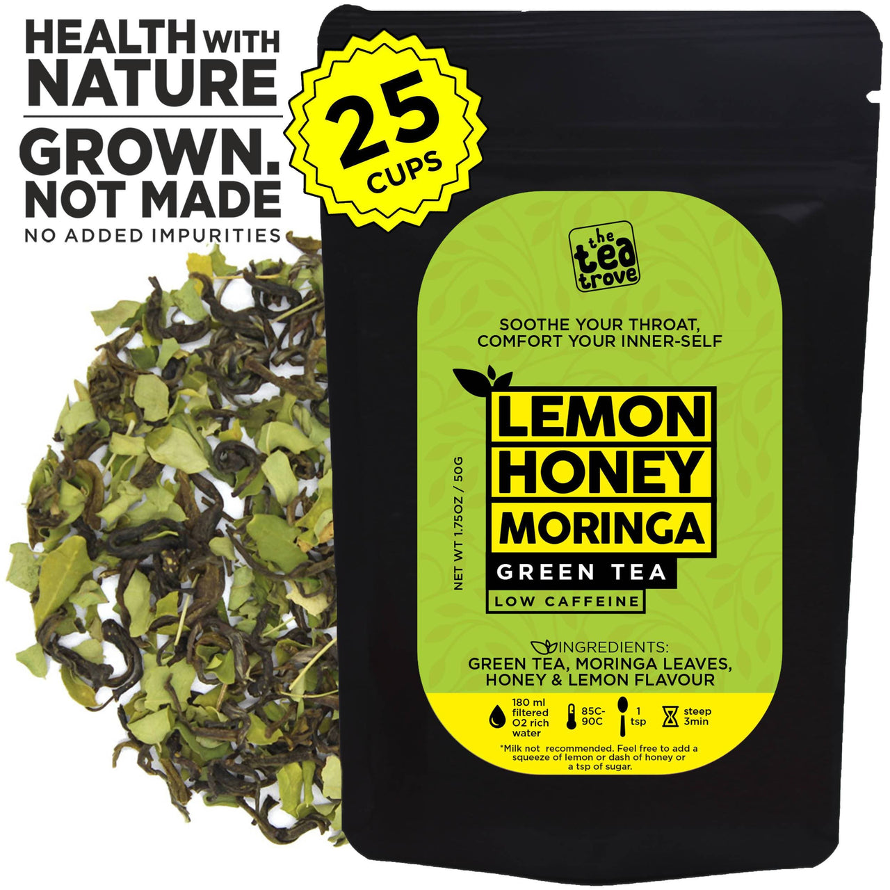 The Tea Trove - Lemon Honey Moringa Green Tea