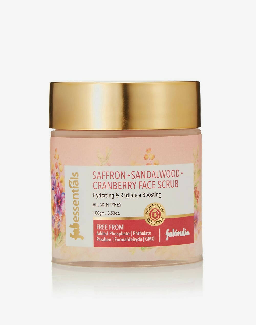 Fabessentials Saffron Sandalwood Cranberry Face Scrub - Distacart