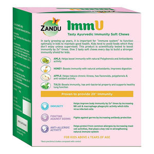 Zandu ImmU Tasty Ayurvedic Soft Chews For Kids Mango Flavour uses