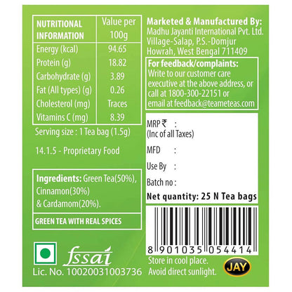 TE-A-ME Uplift Kashmiri Kahwa Natural Green Tea Bags - Distacart