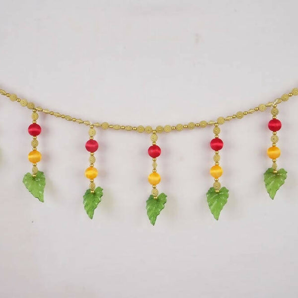Kundan HandiKrafts Green Leaf Silk Thread Balls Thoranna - Distacart