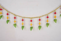 Thumbnail for Kundan HandiKrafts Green Leaf Silk Thread Balls Thoranna - Distacart