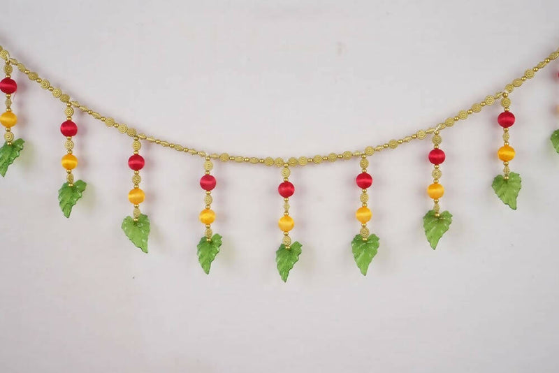 Kundan HandiKrafts Green Leaf Silk Thread Balls Thoranna - Distacart