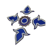 Thumbnail for Kundan HandiKrafts Handcrafted Blue Colour Kundan Rangoli - Distacart