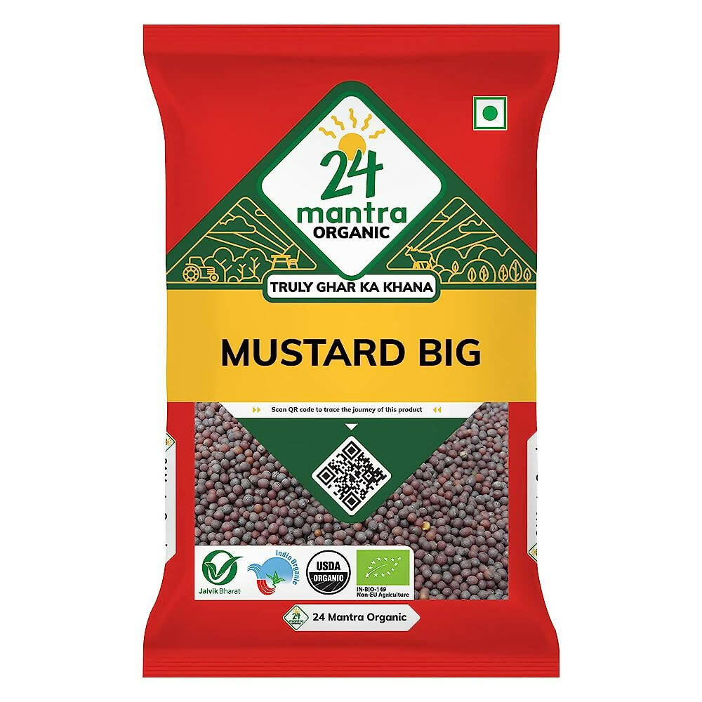 24 Mantra Organic Mustard Seeds (Big) - Distacart