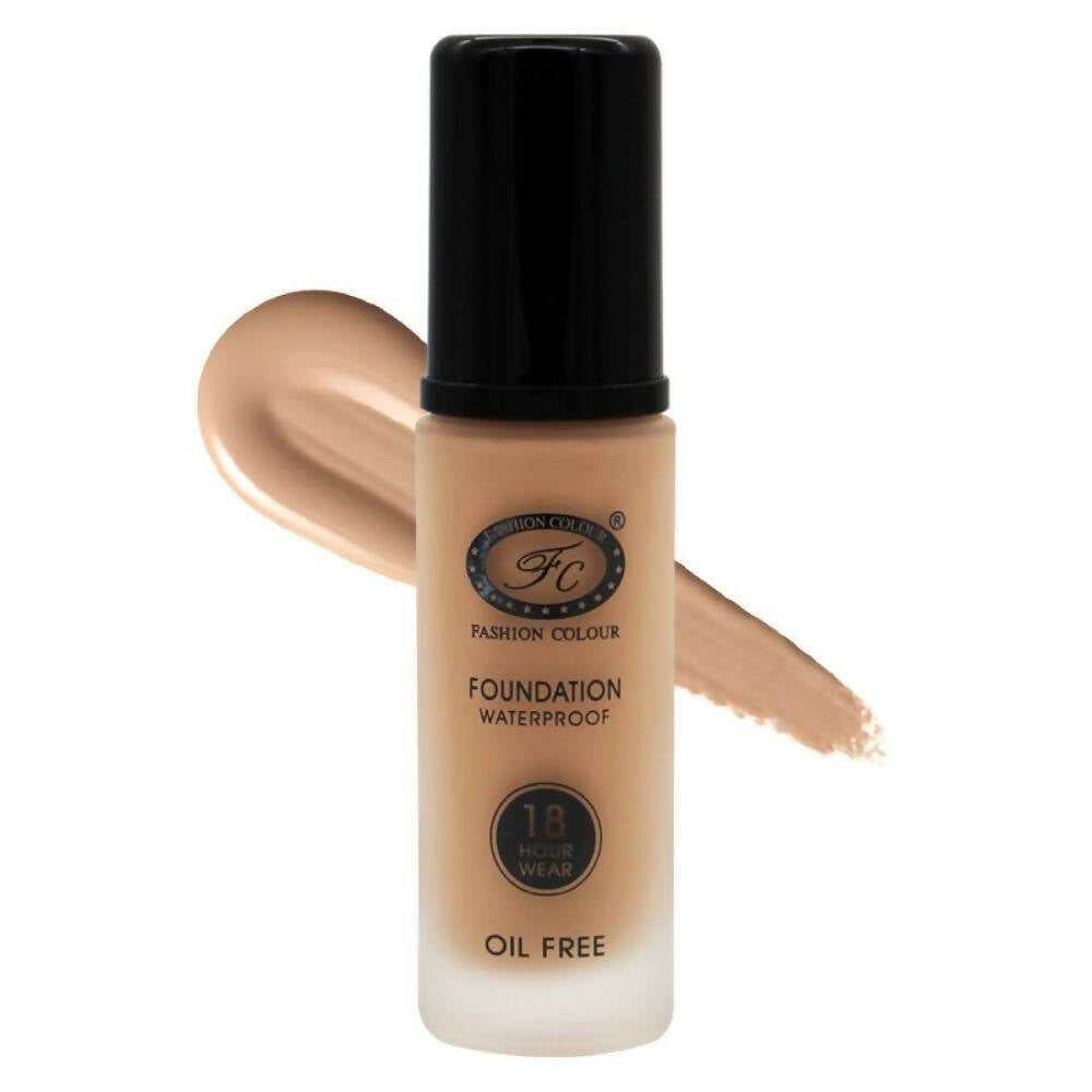 Fashion Colour Oil Free Waterproof Foundation-01 Warm Amber (Medium to Fair) - Distacart