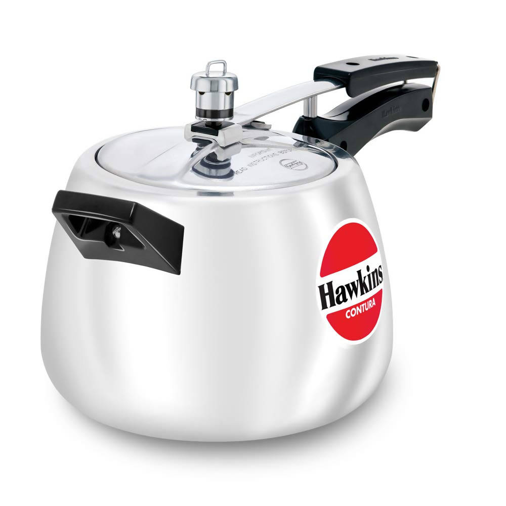 Hawkins Contura Pressure Cooker 4 Litre - Silver (HC40) - Distacart