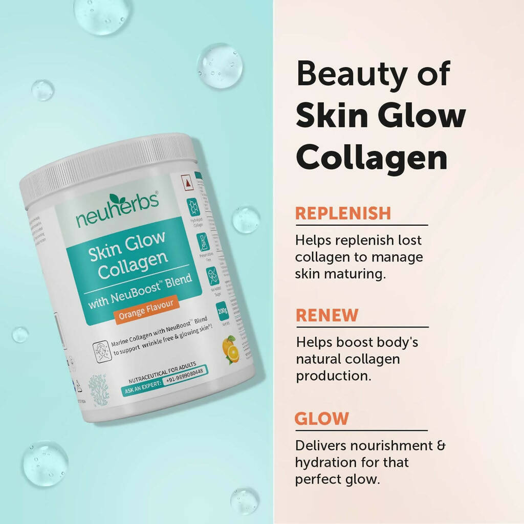 Neuherbs Skin Glow Collagen Powder with NeuBoost Blend - Distacart
