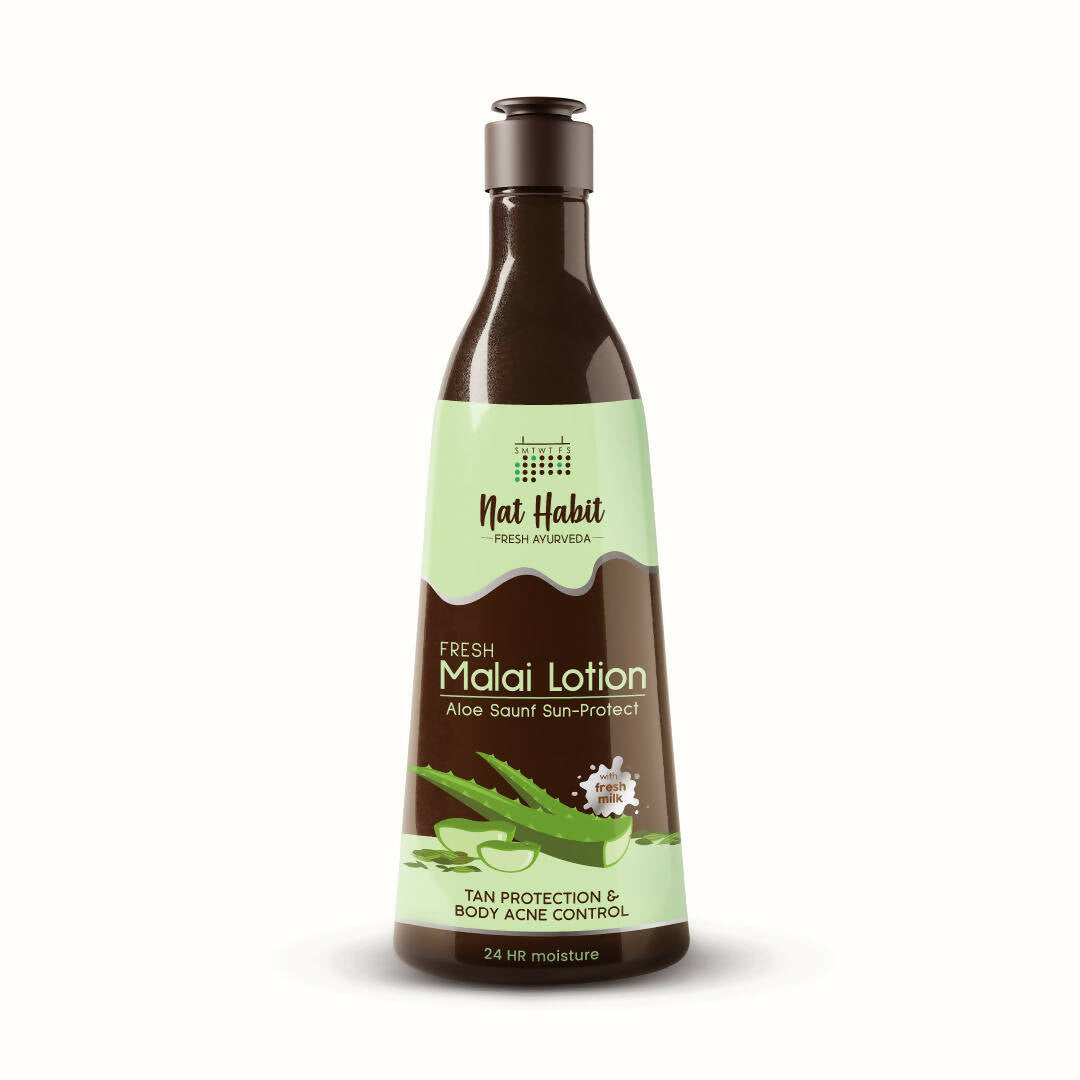 Nat Habit Fresh Aloe Saunf Sun Protect Malai Lotion - Distacart
