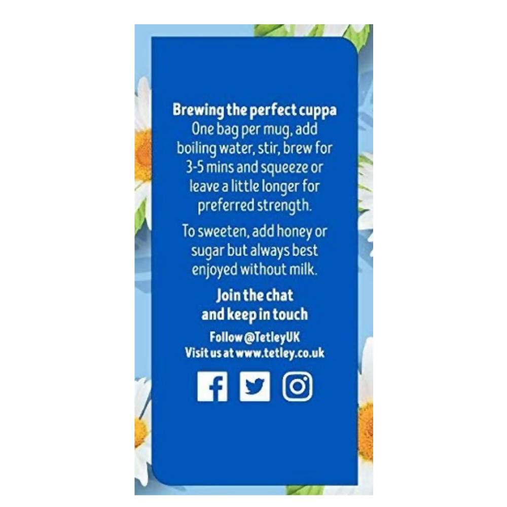 Tetley Herbal Pure Camomile Tea Bags - Distacart