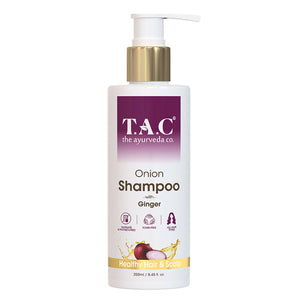 TAC - The Ayurveda Co. Onion Hair Shampoo for Hair Regrowth & Frizz Free Hair - Distacart