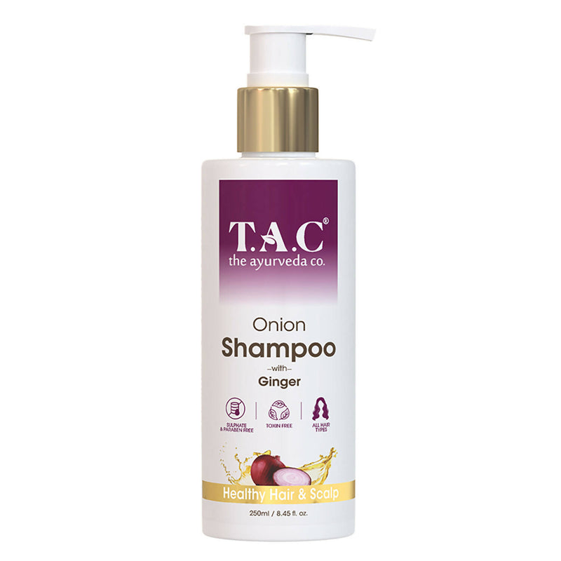 TAC - The Ayurveda Co. Onion Hair Shampoo for Hair Regrowth &amp; Frizz Free Hair - Distacart