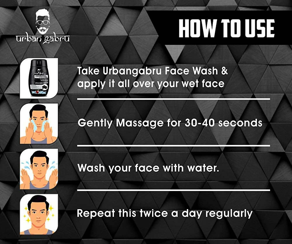 Urbangabru Activated Charcoal Face Wash for Men - Distacart