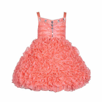 Asmaani Baby Girls Gajri Tissue Net Knee Length Frock ( AS-DRESS_22151) - Distacart