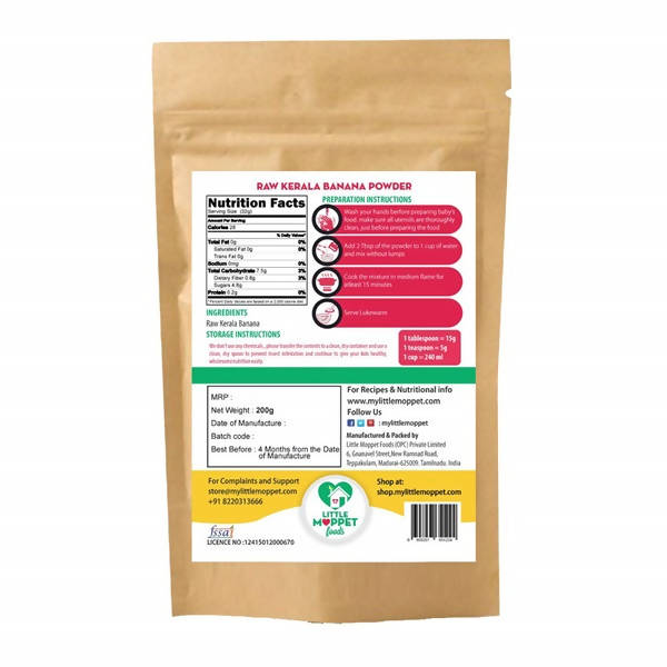 Raw Kerala Banana Powder