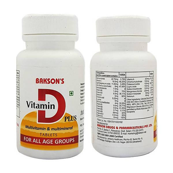 Bakson&#39;s Vitamin D Plus Tablets