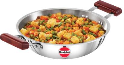 Hawkins TriPly Stainless Steel Deep Fry Pan Kadhai 26 cm Diameter 2.5 L - Distacart