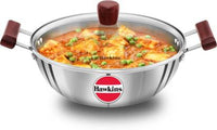 Thumbnail for Hawkins Triply Stainless Steel Kadhai 28 cm Diameter with Lid 4 L (SSK40G) - Distacart