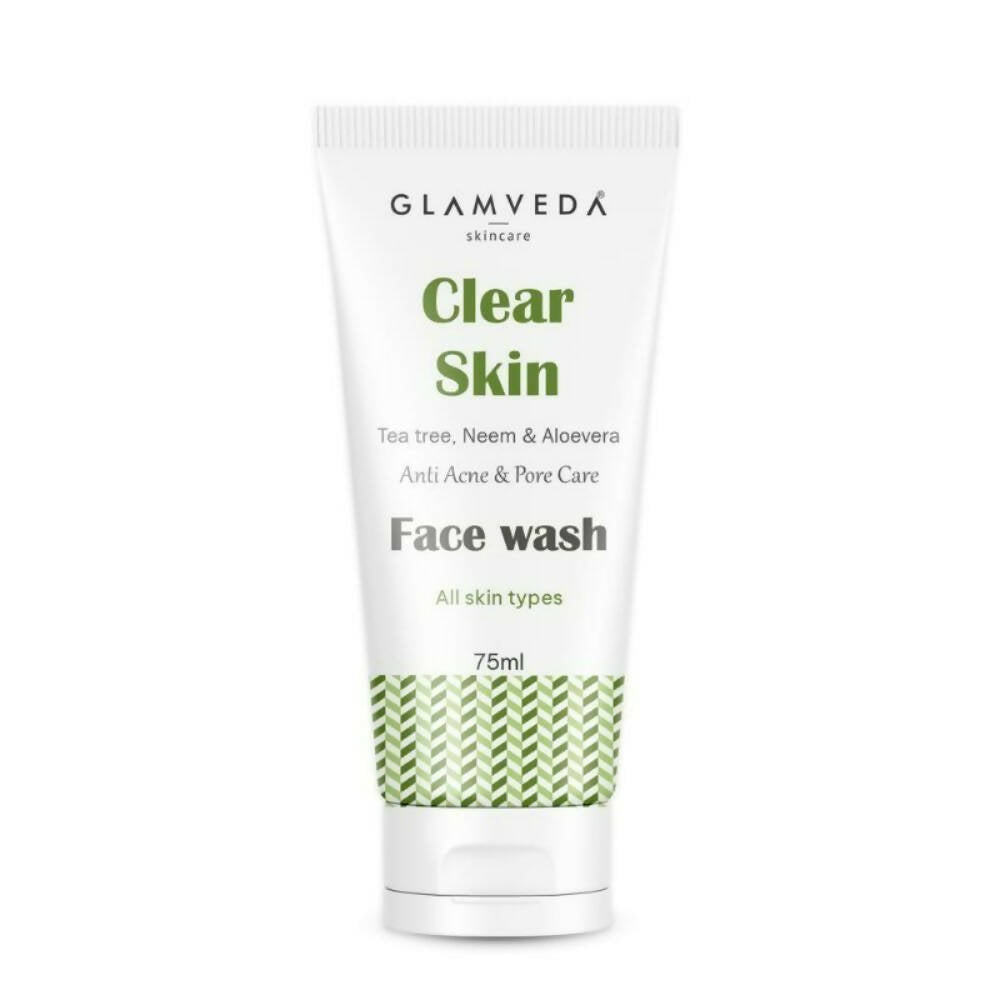 Glamveda Clear Skin Tea Tree, Neem & Aloe Anti Acne Face Wash - Distacart