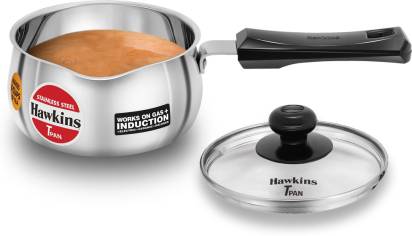 Hawkins Stainless Steel Tea Pan 15.1 cm Diameter with Glass Lid 1 L (SST10G) - Distacart