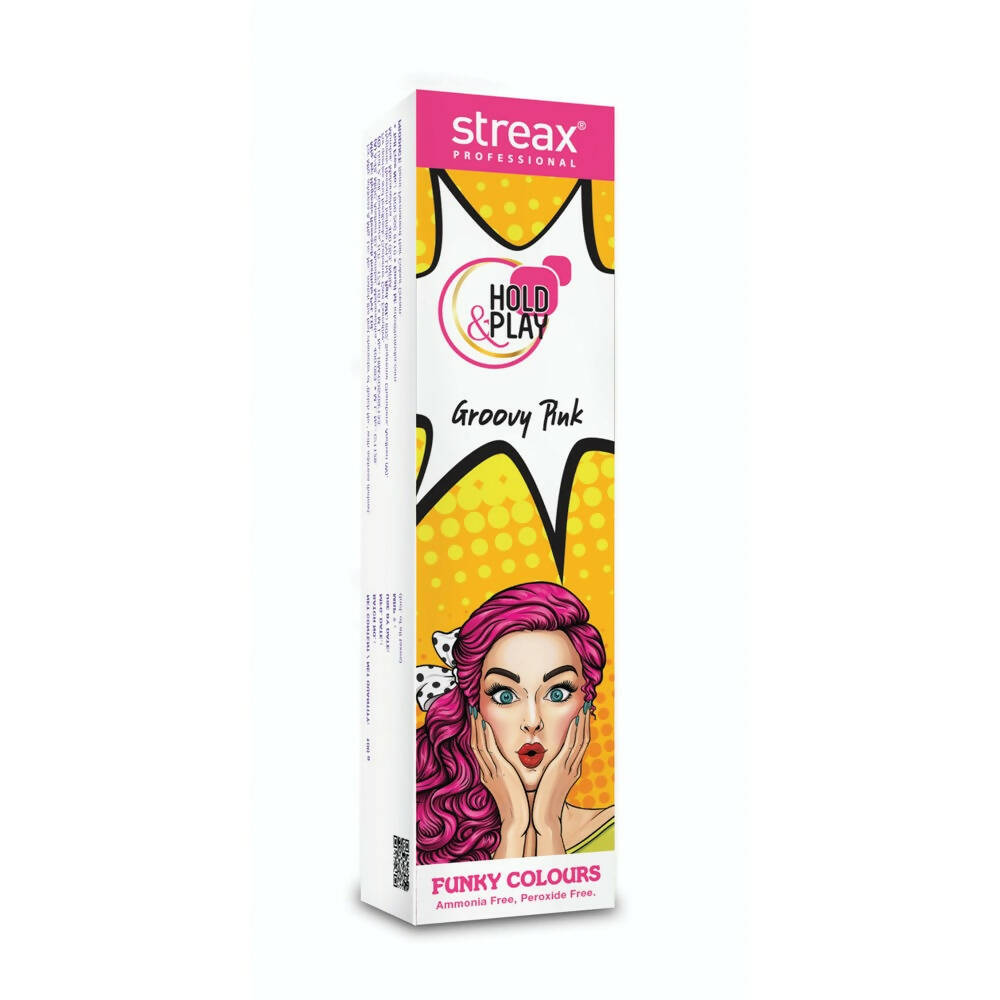 Streax Professional Hold & Play Funky Colours - Groovy Pink - Distacart