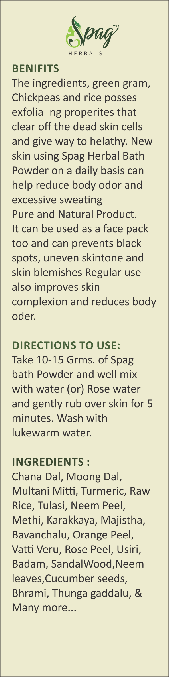 Spag Herbals Premium Sunni Pindi Powder - Distacart